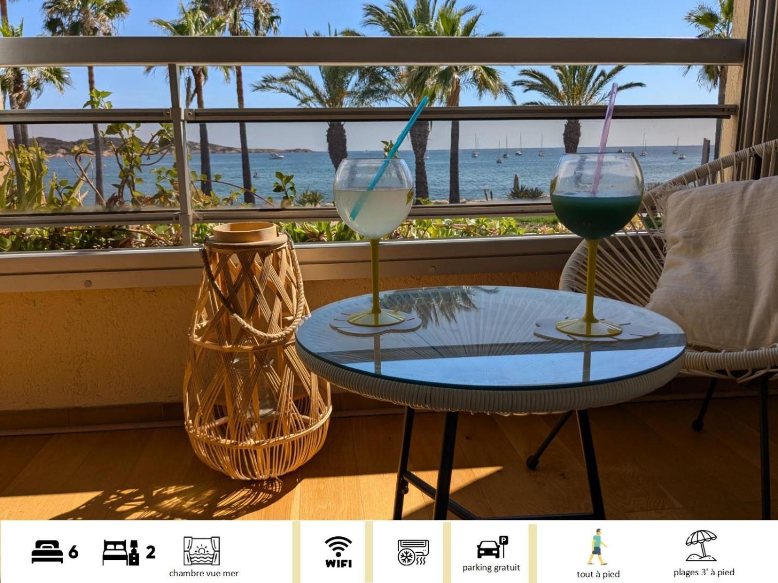 "Le Palmier Dore", Cosy T3 A 3 Minutes A Pied Des Plages, Parking Et Clim Sanary-sur-Mer Exteriör bild